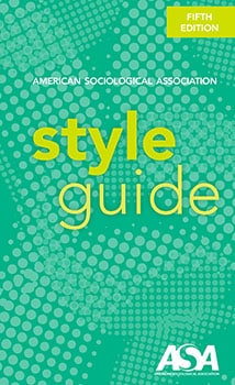 Book cover for asa style guide