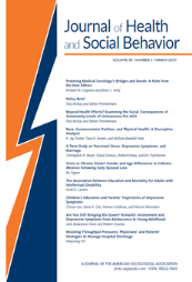 Journal of Health and Social Behavior | American Sociological Association
