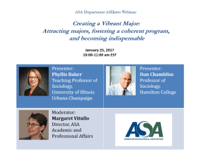 Creating a Vibrant Major Attracting majors, fostering a coherent program, and becoming indispensable