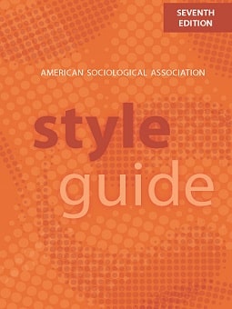 Cover of American Sociological Association style guide 7th edition