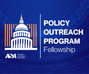 policy outreach fellowship logo on blue background